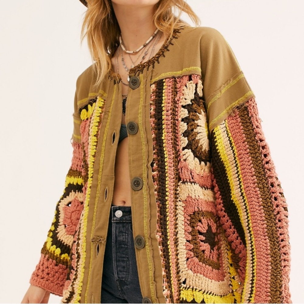 🌟1 LEFT🌟Free People Bohemian Sweater Jacket - Picture 7 of 8